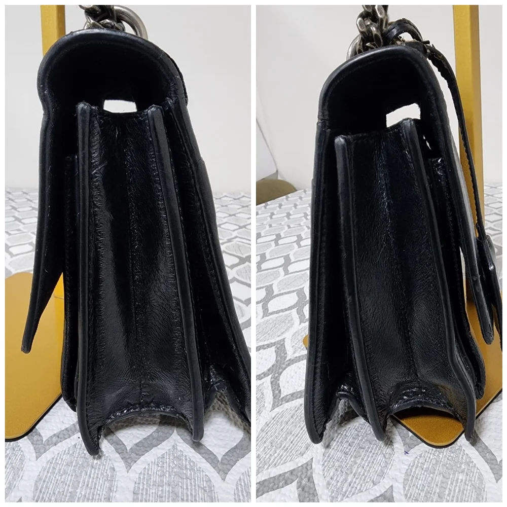 Saint Laurent Sunset eel crossbody bag Black